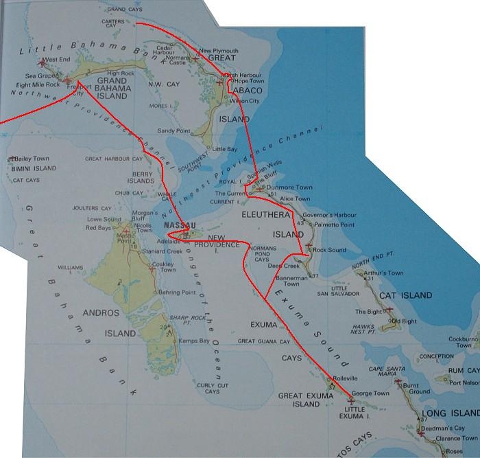 Karte Bahamas 2007